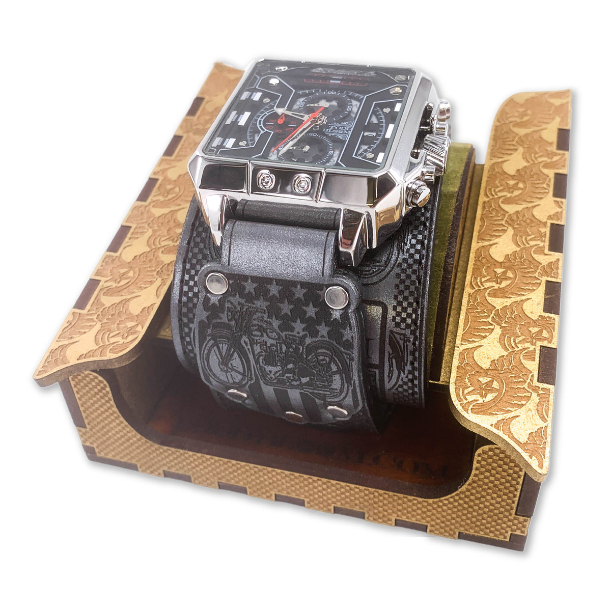 EASY RIDER X-MENS HAND MADE-FULL GRAIN LEATHER-WATCH  display picture 2