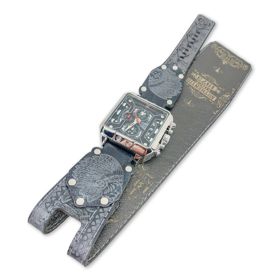 DAKOTAH XVIX-MENS HAND MADE-FULL GRAIN LEATHER-WATCH – TODDBLOOM.COM